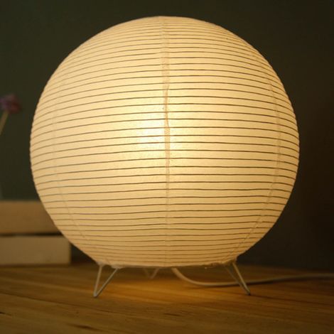 Abat-jour En Papier - Lampe De Table Style Japonais - Pour Salle De Séjour Chambre Bureau - Diamètre 25 Cm - 1 Pièce (1/5)