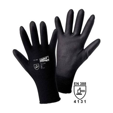 GANTS DE PROTECTION WORKY 1151 100% EN NYLON AVEC REVÊTEMENT PU EN 388 TAILLE 8 (M) (1/2)