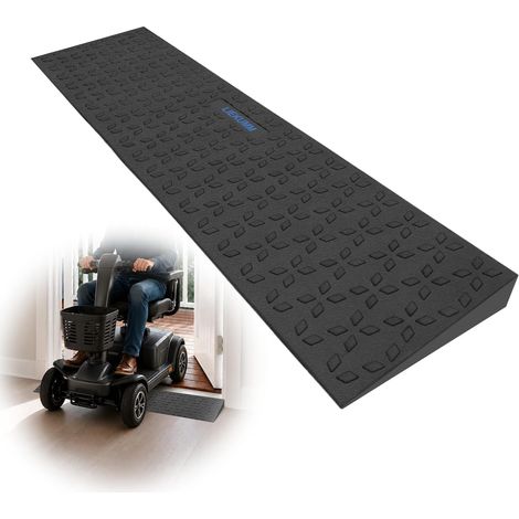 Rampe de porte en caoutchouc, hauteur 4 cm, antidérapante, avec motif étoile en polaire, charge maximale de 650 kg, pour ouvertures de portes, marches, trottoirs, scooters (1/5)