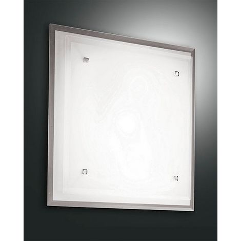Plafonnier Maggie En Métal Et Verre, Design Élégant, 3 Ampoules E27, 230 V, Blanc, 46 X 46 Cm, Ip20, Idéal Pour Les Intérieurs, 2957-64-102