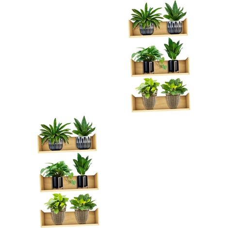 2 Ensembles Sticker Mural En Pot De Plante Verte Fausses Plantes Air Stickers Muraux Autocollants Muraux Etiquette Autocollante Décoration Décalcomanies De Plantes 3 Feuilles  2 (1/5)