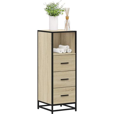 Badschrank Sonoma-Eiche 35x37,5x100 cm Holzwerkstoff