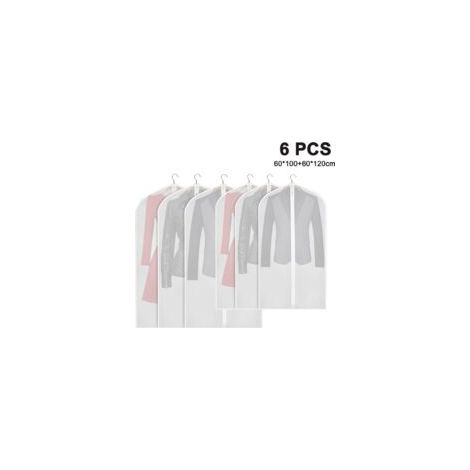 Mottenfeste Sacs paquet de 6 Paquet, respirante, transparent Sacs de fermeture Éclair pour les Manteaux d'hiver (1/5)