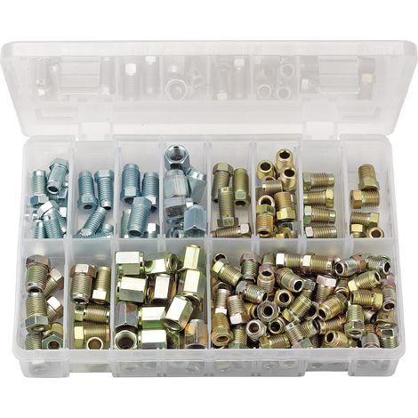 Draper 205-Piece Brake Pipe Fitting Kit (Metric & Imperial, Male & Female Connectors) - Model 54367 (1/5)