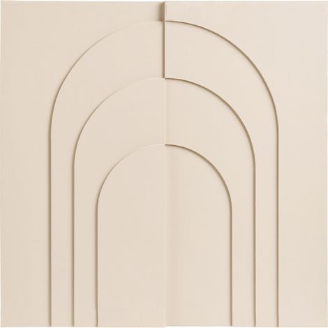 Ina Pannello Murale in Rilievo Beige 60x60 cm