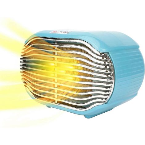 Chauffage d'appoint, radiateur céramique PTC 600/800 W, mini-chauffage avec thermostat, basse consommation, chauffage de bureau (1/5)