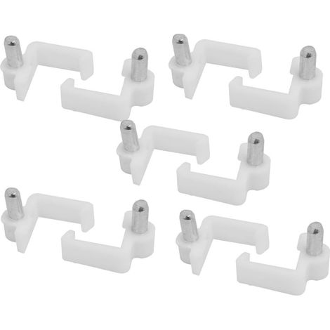 16mm Fitting Dicke Kunststoff Linke Seite Shelf Support Peg Pin Bracket 10 pièces (1/3)