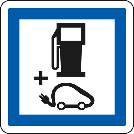 Panneau Indication CE15g – Carburant et recharge véhicules électriques – Gamme ECOLIGN – Classe 1 – 350 mm (1/5)