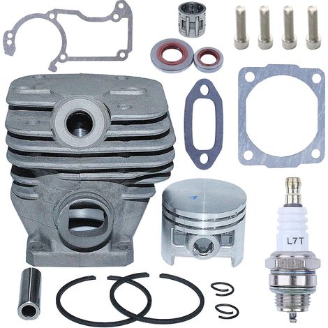 Kit cylindre STIHL MS240 024 avec joint silencieux, bougie, joint de cylindre, piston, joint de tige de piston, joint de carter, paire de joints d’huile, vis M5x20 (1/5)