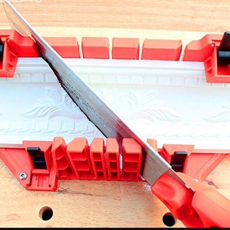 Coffret de scie à onglets multifonctions, angle de coupe 22,5°/45°/90°, pour bois et plâtre (1/5)