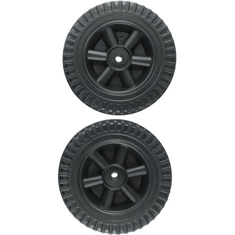 Roues de rechange pour barbecue gaz – Lot de 2 roues noires de 150 mm, compatibles avec la plupart des modèles (1/2)
