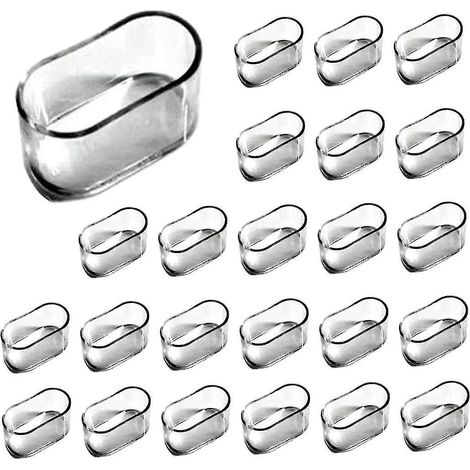 30 ovale Silikon-Stuhlbeinkappen, Kratzschutz für Möbel- und Tischbeine – 15 x 30 mm