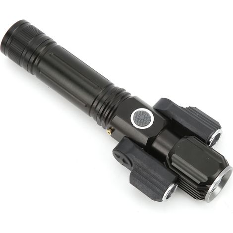 Lampe torche rechargeable à 4 niveaux d'intensité, durable, chargement USB, trois lampes pour la maison et les sorties (1/5)