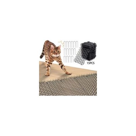 Tapis répulsif pour chats et chiens – Lot de 15 tapis 20x15cm – Imperméable et réutilisable – Protection intérieure et extérieure