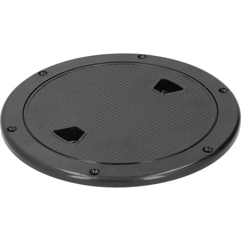 Runde Deckplatte mit 8 Zoll Durchmesser, UV-beständige schwarze Inspektionsluke, Abdeckung für Boote, Wohnmobile und Lieferwagen. (1/5)