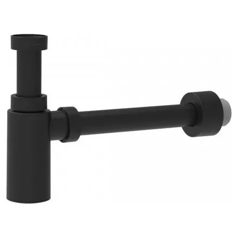 Dekorativer Waschtisch-Siphon, schwarz matt, G 1 1/4"x32