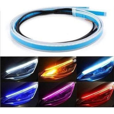 TRADE SHOP - Striscia Luminose A Led Decorativa Flessibile Per Illuminazione Auto Veicoli Q-led2802 - (1/3)