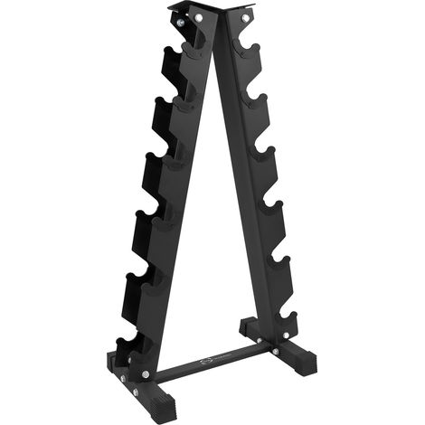 Rack Body Revolution haltères 6 niveaux A-Frame – Rangement vertical pyramidal – Acier poudré robuste – Capacité 400kg – Compatible néoprène et caoutchouc – Pour home gym et salle de sport