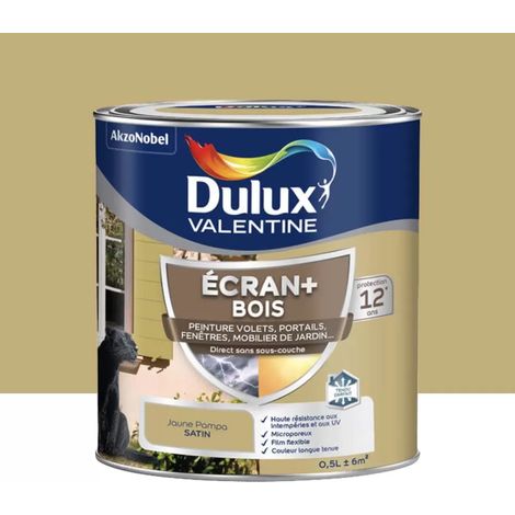 Peinture DULUX VALENTINE Ecran+ Bois Jaune pampa 0,5 L (1/4)
