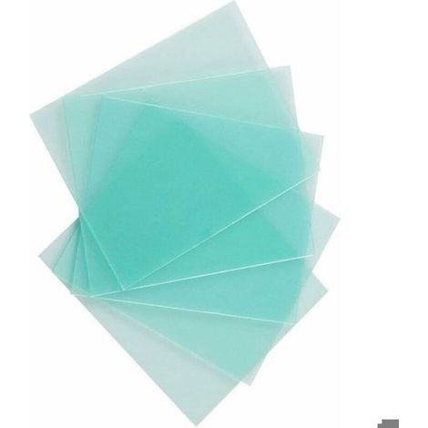 Verres de rechange pour casque de soudage - Nosheir - Lot de 10 pièces - Dimensions 110x90 mm - Polycarbonate ignifuge (1/4)