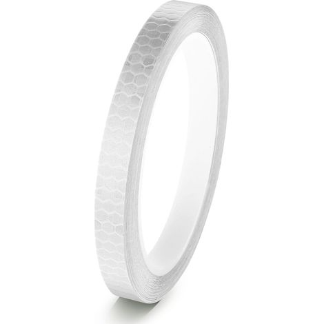 CCYKXA Selbstklebendes Reflexionsband, 1 Rolle/8 m Neon-Warnband, reflektierender Aufkleber, starker Reflexionsstreifen für Fahrzeuge (Weiß) (1/5)