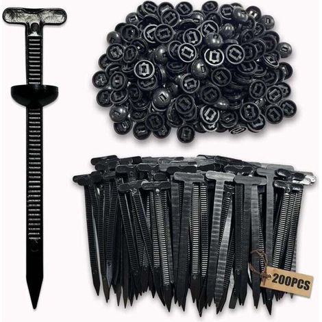 200PCS Serre Cable Nylon Universal Cable Tie Buckle Attaches Autobloquantes Universelles en Nylon Rivets en Plastique pour Réparation Automobile Fixation Rapide et Trou (1/4)