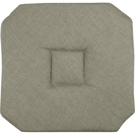 Galette de chaise italienne et unie Vert 40x40 cm (1/2)