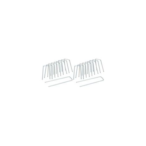 Packung mit 10 Metallklammern, verzinkt, silberfarben, 14 x 4 cm, Gartenbedarf (1/5)