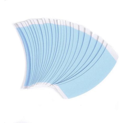 Lot de 108 bandes adhésives double face pour perruques fixes, résistantes à l'eau, de type C+CC+droite, pour extensions de cheveux, toupets et perruques en dentelle. (1/4)