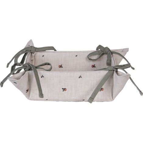 Corbeille à Pain en Coton Beige 35 x 35 x 8 cm Panier de Table pour Pain et Snacks - PANGIVO (1/5)