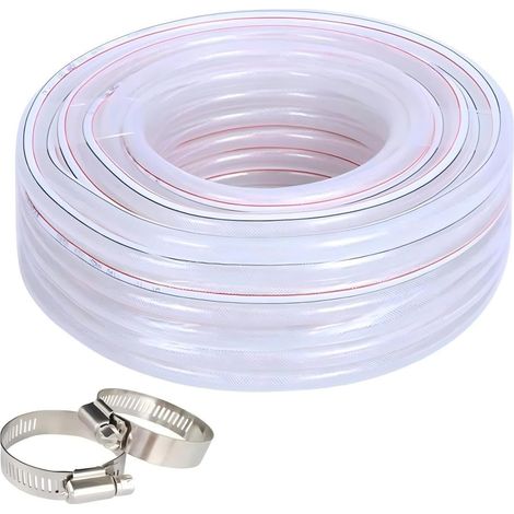 Drinking Water Hose 3 m PVC Hose 25 x 32 mm with 2 Hose Clamps (1/5)