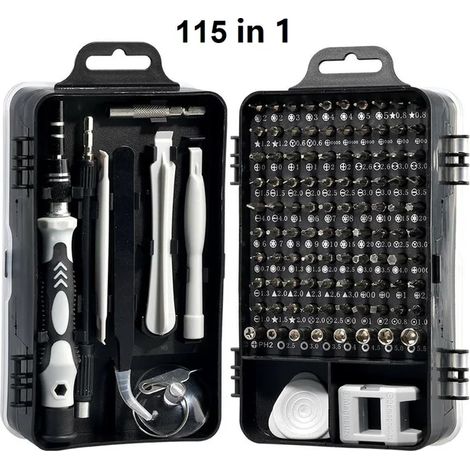 115 en 1 Tournevis Multifonctions Montre Téléphone Ordinateur Démonter Outil De Réparation Embouts Tournevis Mini Mallette À Outils pour Réparation 115 en 1