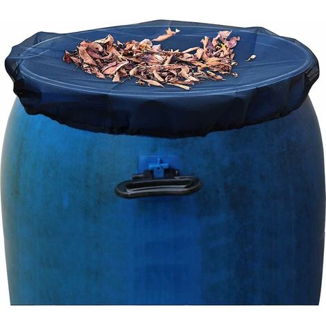 royaluxe - Lot de 2 en filet pour barils de pluie avec cordon de serrage, protecteur de réservoir de seaux de récupération d'eau, housse d'écran en filet de seau de pluie pour jardin extérieur, 80 cm, (1/5)