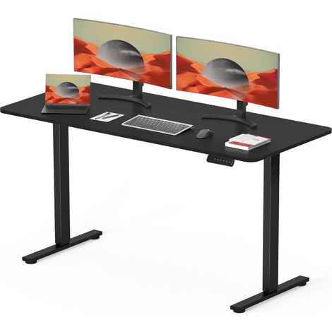 SANODESK QS1 Bureau Assis Debout Électrique 120x60 cm, Noir