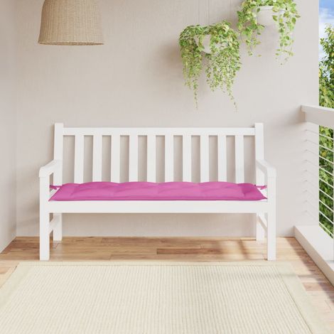 Coussin d'assise confortable pour banc de jardin rose 150x50x7 cm tissu oxford -FV96321 (1/5)