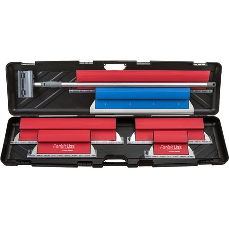 L'Outil Parfait – Couteau à enduire 7 pcs – Lame dure 60 cm en inox pour égrenage – Valise de transport professionnelle – 80427