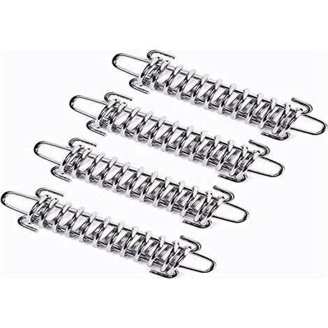4 Pièces Ressort Voile d'ombrage, Tendeur Voile d'ombrage Ressort,Ressort de Tension pour Voile D'ombrage, Ressort de Tension pour Tente de Camping, Boucle de Corde de Ressort de Tente en Acier, (1/2)
