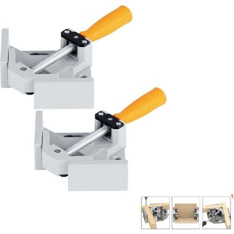 2 Pack Angle Clamp, 90 Degree Perfect Angle Clamp, 2 Adjustable Handles, Clamping Vice for Carpentry Work, Hand Tools (1/4)