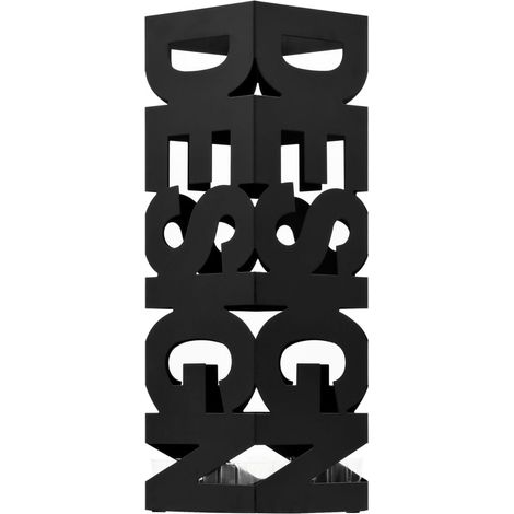 Porte-parapluie Design Acier Noir (1/5)