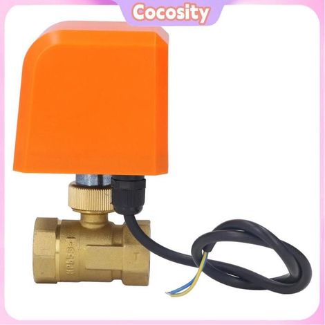 Cocosity Robinet à tournant sphérique électrique DN20 2/4 Pouces de Billes électriques à 2 Voies 3/4 Pouces Fermées auto piece (1/5)