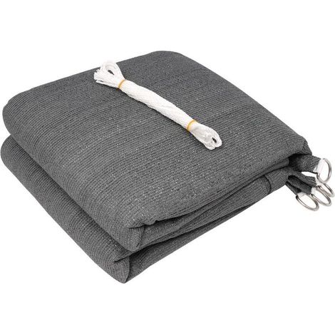 WOLTU Voile d’ombrage carré 4x4 m,en HDPE, protection contre le soleil avec protection UV pour jardin/terrasse, Gris (1/5)