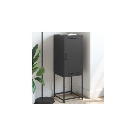 Buffet haut noir 36x39x107 acier (1/5)