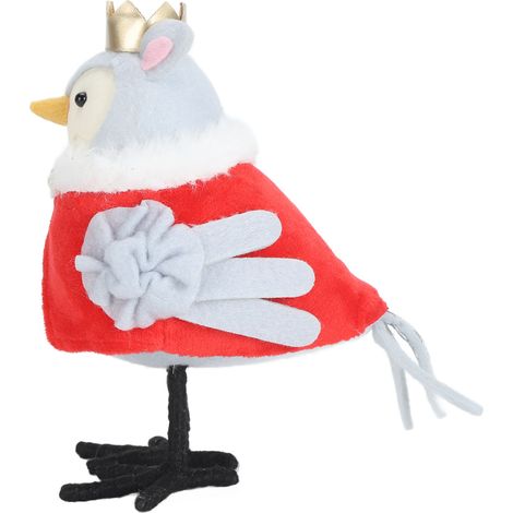 Oiseau décoratif debout, couronne dorée, apparence mignonne, figurine d'animal de table d'intérieur pour Pâques, pour la décoration de bureau (1/5)