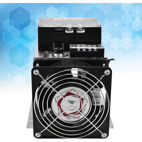 Régulateur de tension monophasé à semi-conducteurs SSR-200WA-H, régulateur de tension SCR, régulateur de tension CA à semi-conducteurs, 220-380 V CA avec dissipateur thermique (1/5)