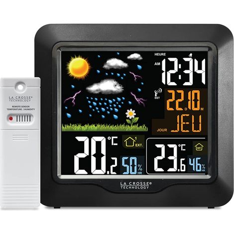 La Crosse Technology - WS6820 Stazione Meteo Radio-pilotata con Cran LCD Colorato - Nero (1/3)
