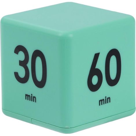 Würfeltimer mit Zeitmanagement- und Countdown-Funktion, Schwerkraftsensor, Klapptimer, 6,6 cm (2,6 Zoll), Kinderzeit – Grün
