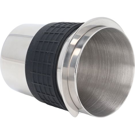 Doseur à café en acier inoxydable de 58 mm avec poignée pour machine à café et anneau en silicone. Couleur acier inoxydable. (1/5)