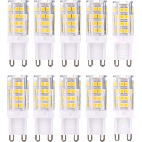 G9 LED Lampe Ampoules, Blanc Chaud 3000K 5W Lumiere équivalent aux ampoules halogènes de 40 W 420 lumens not dimmable, lot de 10-LIAIKI (1/5)