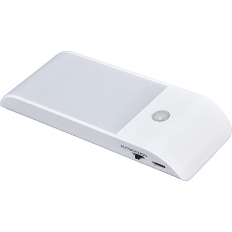 Bewegungsmelder-Nachtlicht, USB-wiederaufladbar, selbstklebend, kleines 12-LED-Nachtlicht für Treppenhaus, Kleiderschrank, Schrank (1/5)