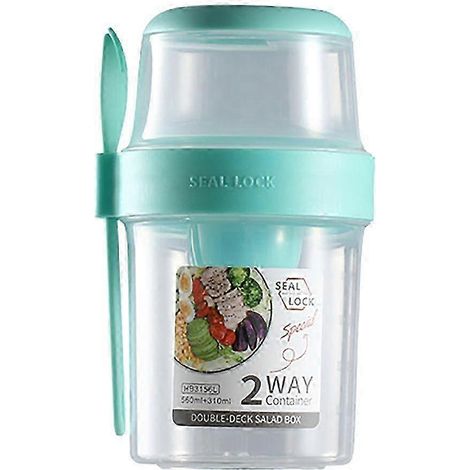 Saladier portable de 560 ml avec fourchette pour fruits et légumes (1/4)